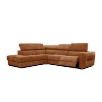 ECKSOFA CALVERA 5-Sitzer mit 1 Relaxfunktion, dunkelorange - Dunkelorange, Holzwerkstoff/Textil (239/298cm) - Wozimo