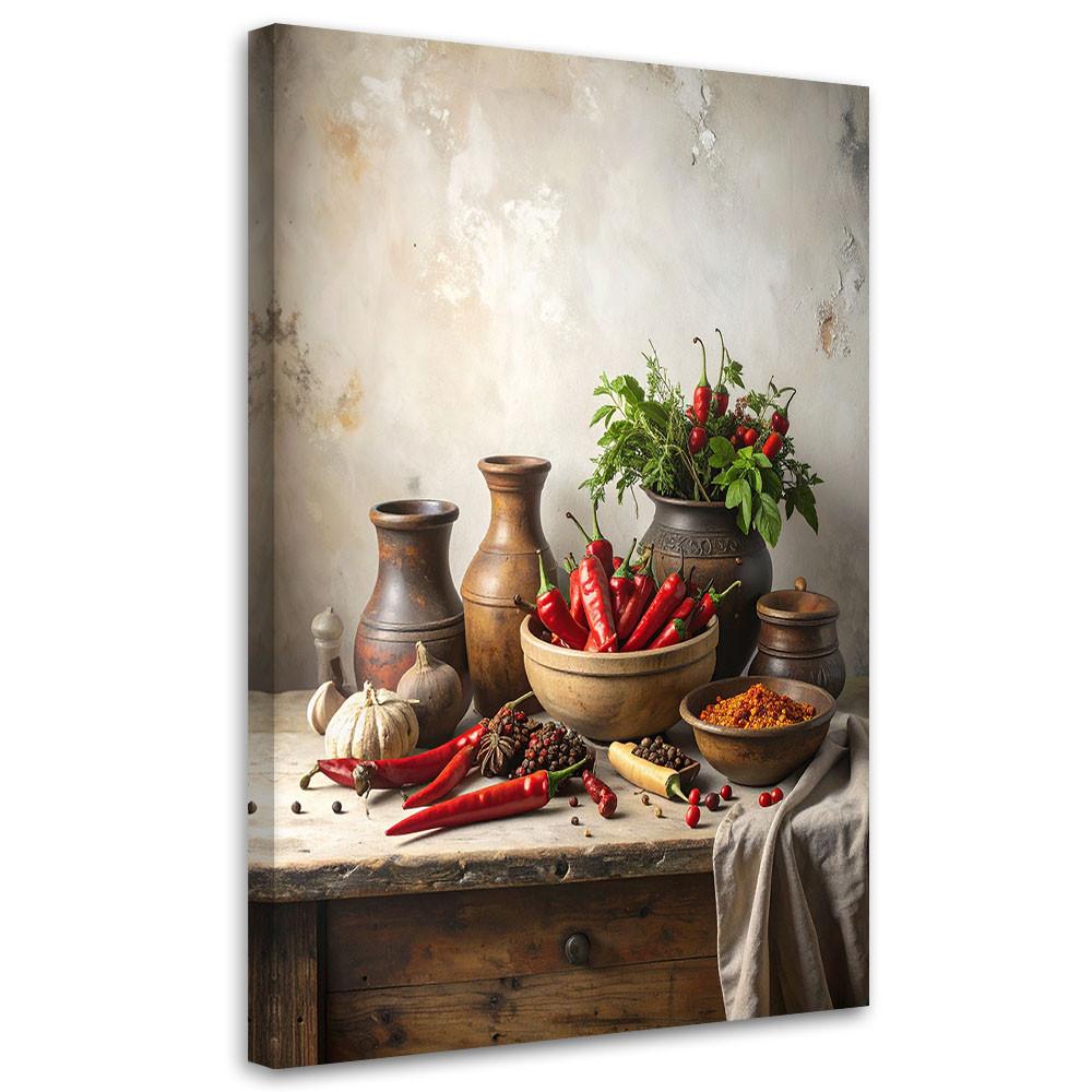 LEINWANDBILD Essen & Trinken 30x45cm - Multicolor, Textil (30/45cm) - Feeby