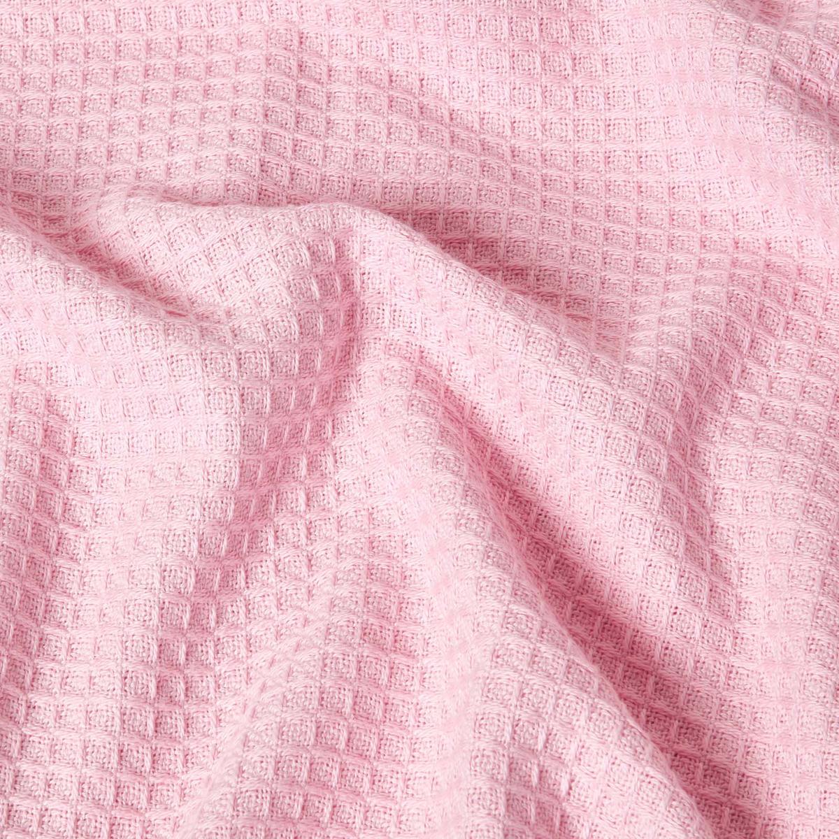 BIO-WOHNDECKE Waffelpiqué 230/280 cm - Rosa, Textil (280/230cm) - Homescapes