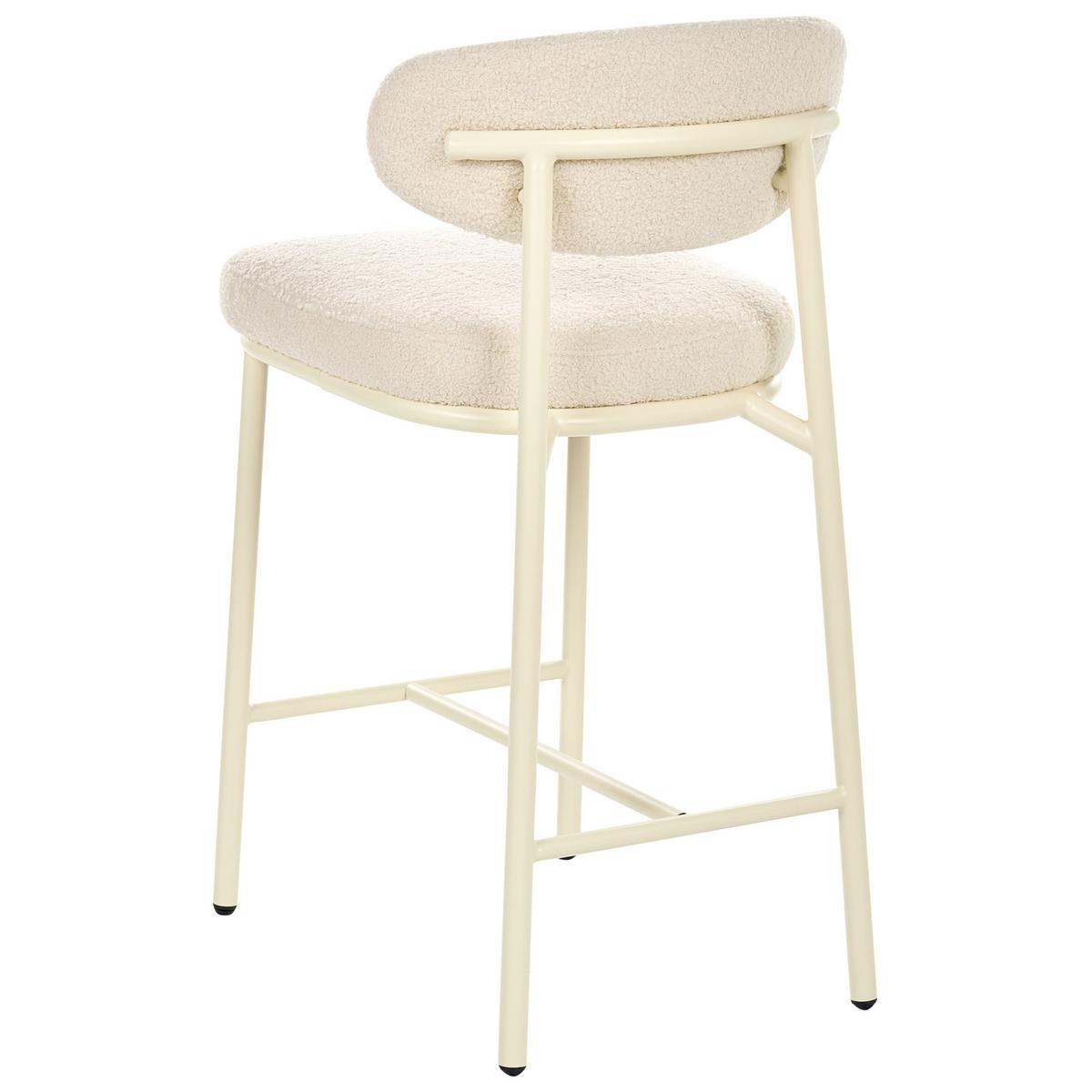 BARSTUHL 2er-Set Bouclé Hellbeige Unity - Beige, Textil (50/92/55cm) - Beliani