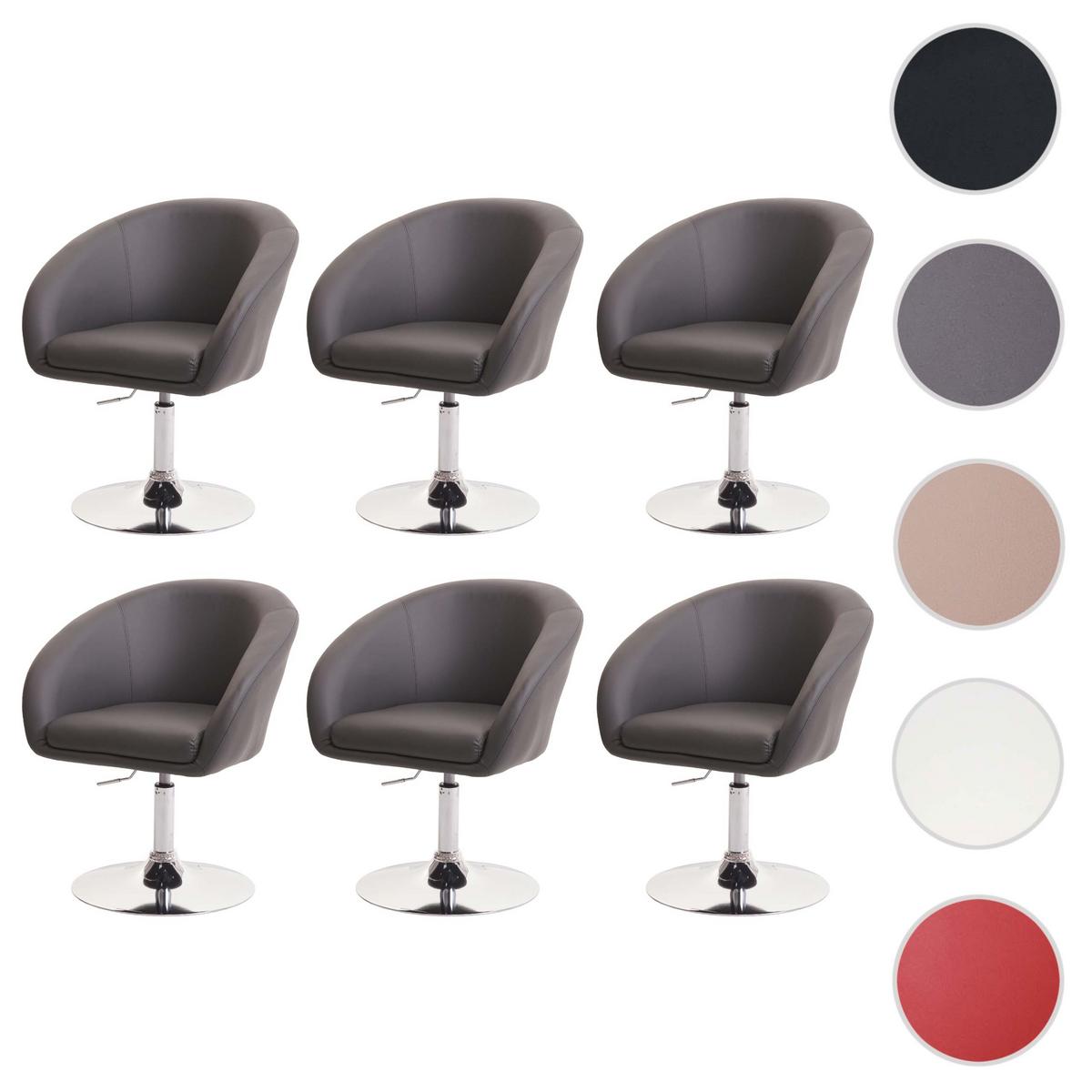 ESSZIMMERSTUHL Grau 6er-Set - Grau, Textil (59/90/60cm) - MCW