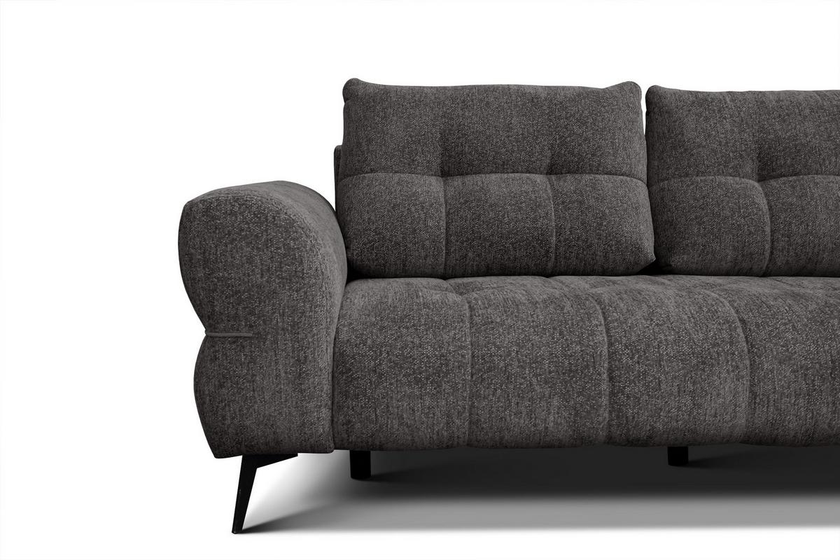 SOFA SALVINI 3-Sitzer, dunkelgrau - Dunkelgrau, Holz/Textil (237/88/99cm) - Wozimo