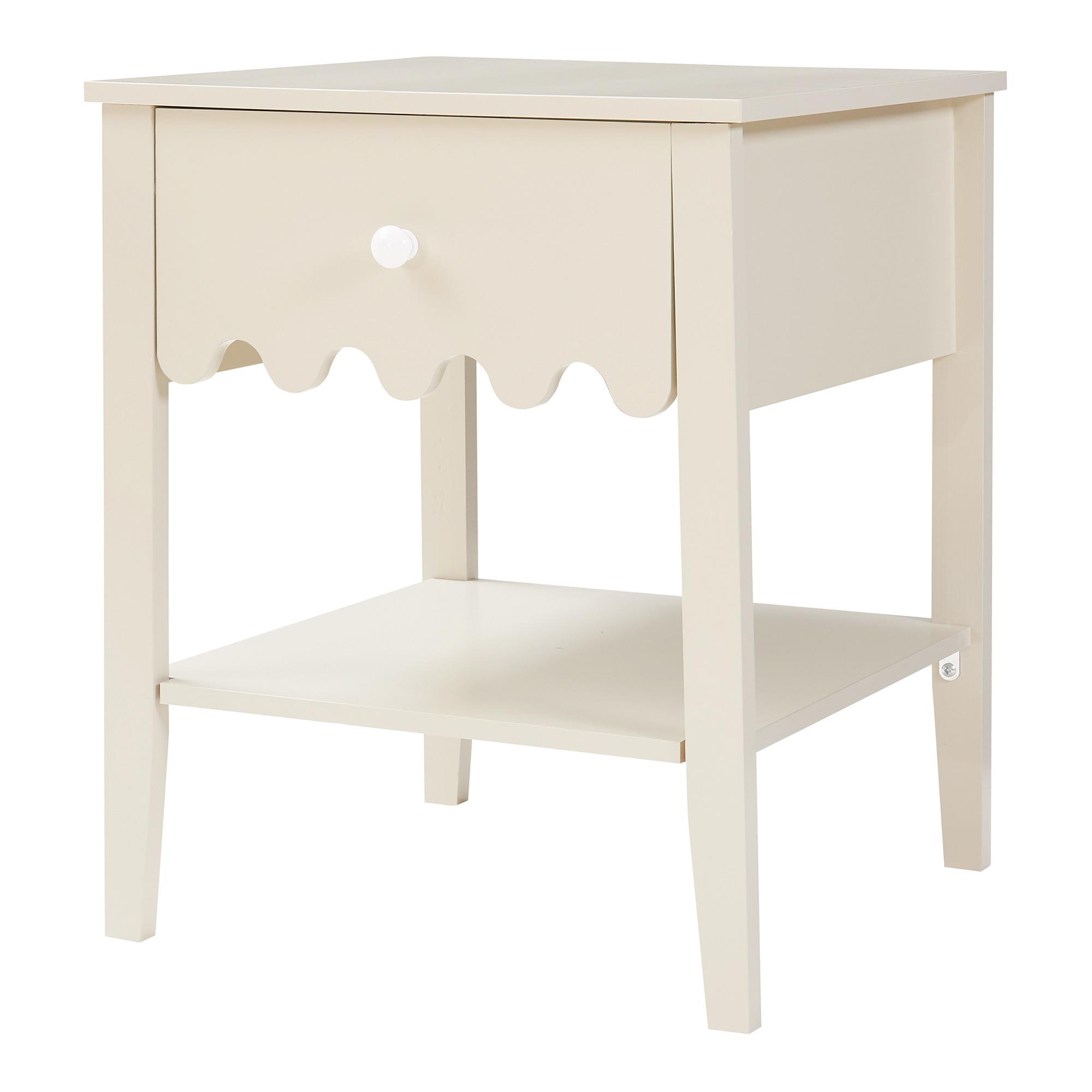 NACHTTISCH Luspoo I. - Creme, Holzwerkstoff (40/50/40cm) - [en.casa]