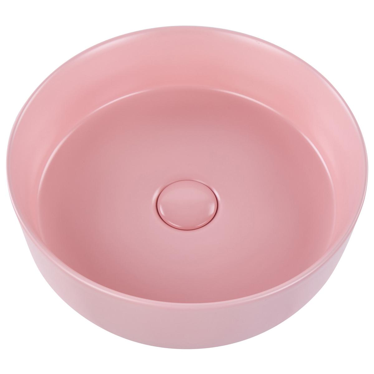 AUFSATZWASCHBECKEN 37 cm Gudar - Pink, Keramik (37/12/37cm) - Beliani