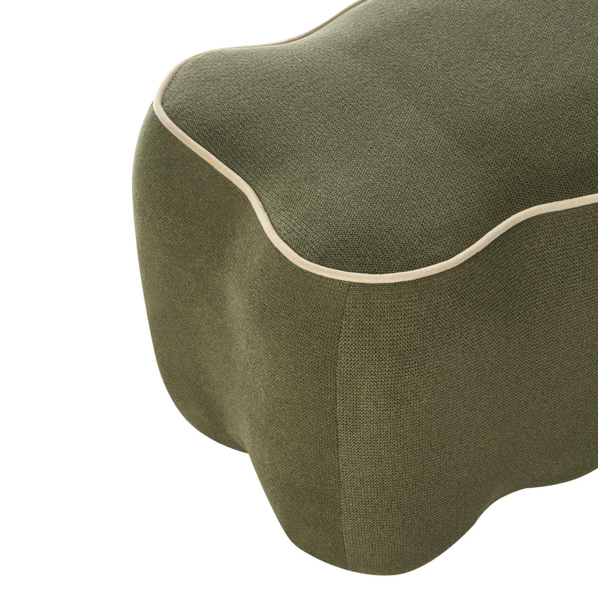 POLSTERBANK Stoff Grün Juno - Beige, Textil (69/38/38cm) - Beliani