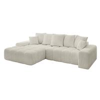 ECKSOFA Ottomane Links ENSI-L - 267x164x69 cm Creme - Ecru/Creme, Holzwerkstoff/Kunststoff (267/164cm) - ALTDECOR