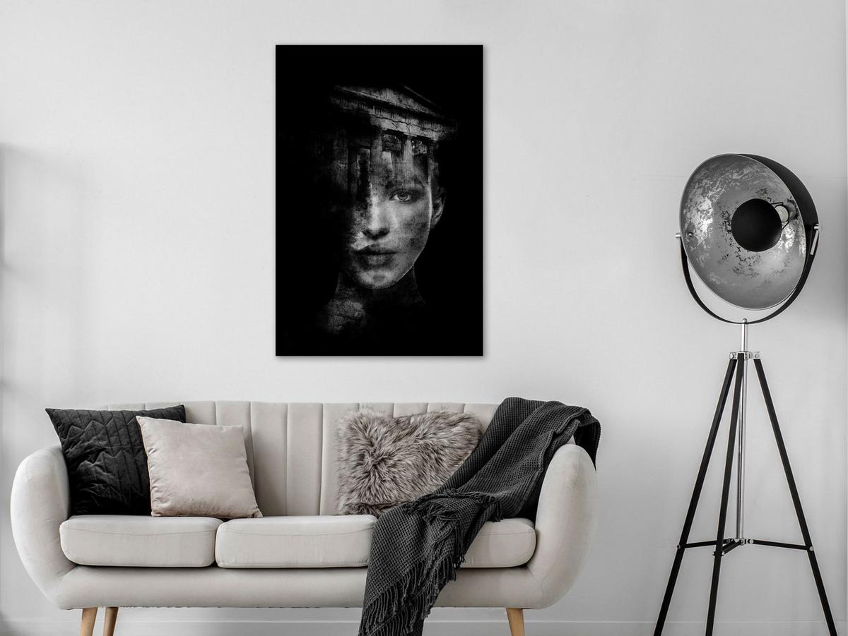 KUNSTDRUCK Schwarz-Weiß 40/60 cm - Schwarz, Textil (40/60cm) - KUNSTLOFT