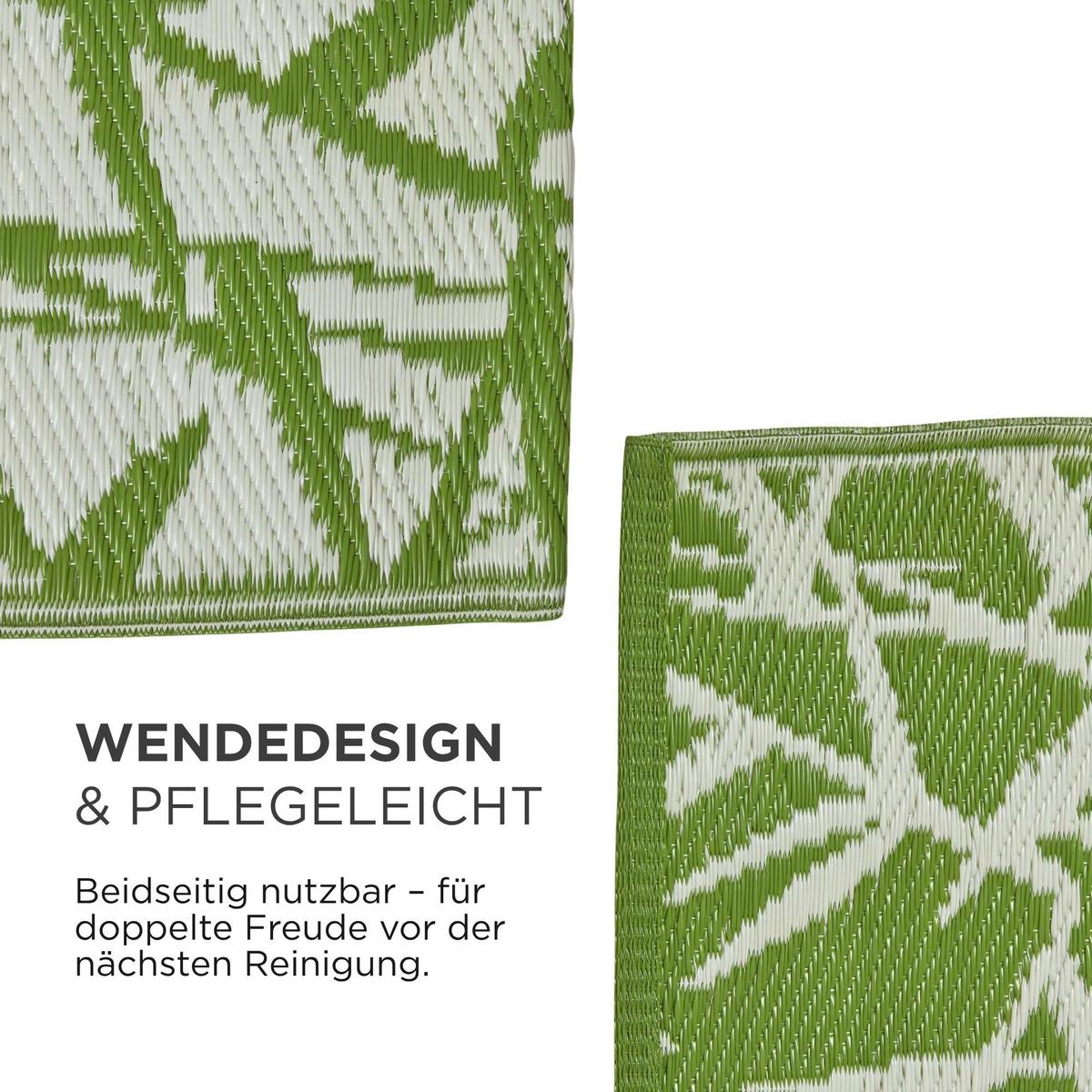 OUTDOORTEPPICH Zena floral gemustert 120/180 cm - Grün, Kunststoff (120/180cm) - Homescapes