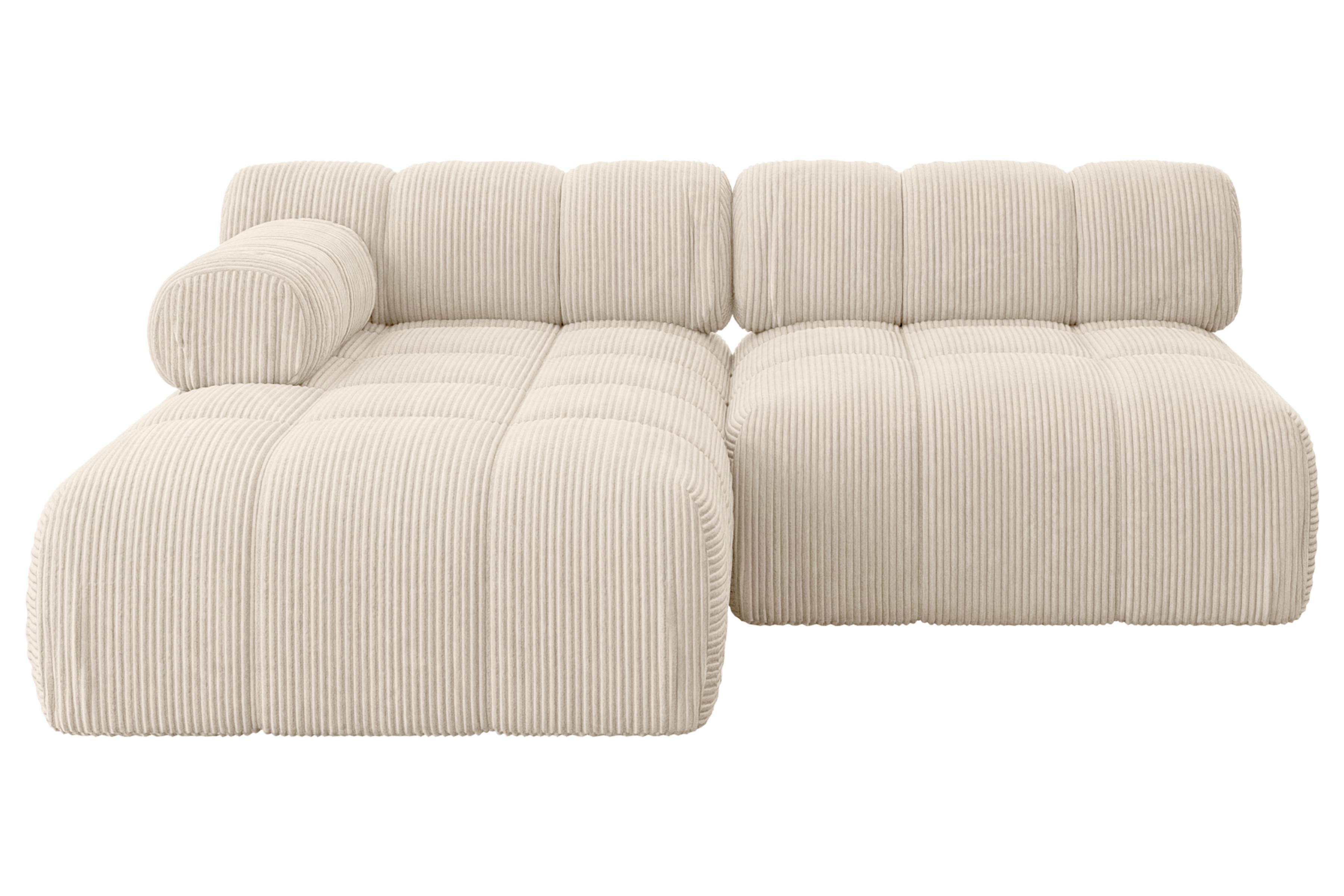ECKSOFA modulares Sofa Razon-L1 - 190x160x70 cm Beige Cord - Beige, Holzwerkstoff/Textil (190/160cm) - ALTDECOR