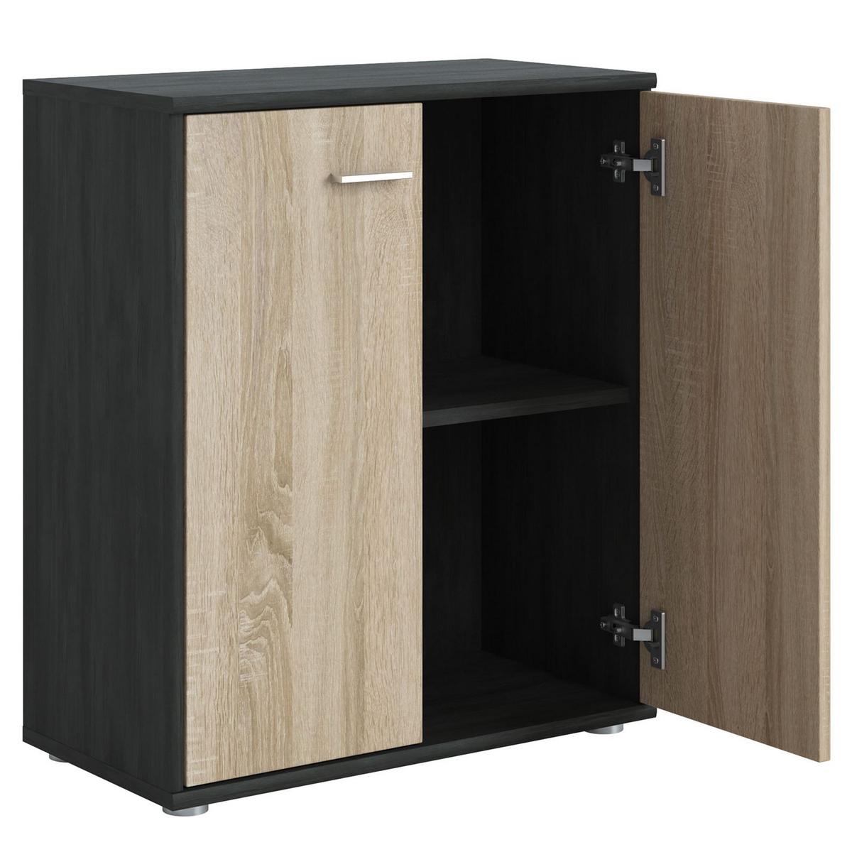 KOMMODE TOMMY Esche grau/Sonoma Eiche - Eschefarben/Sonoma Eiche, Holzwerkstoff (60/70/30cm) - CARO-Möbel