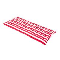 BANKAUFLAGE 2-Sitzer rot-weiß gestreift 108/42/5 cm - Rot, Textil (108/42/5cm) - Homescapes