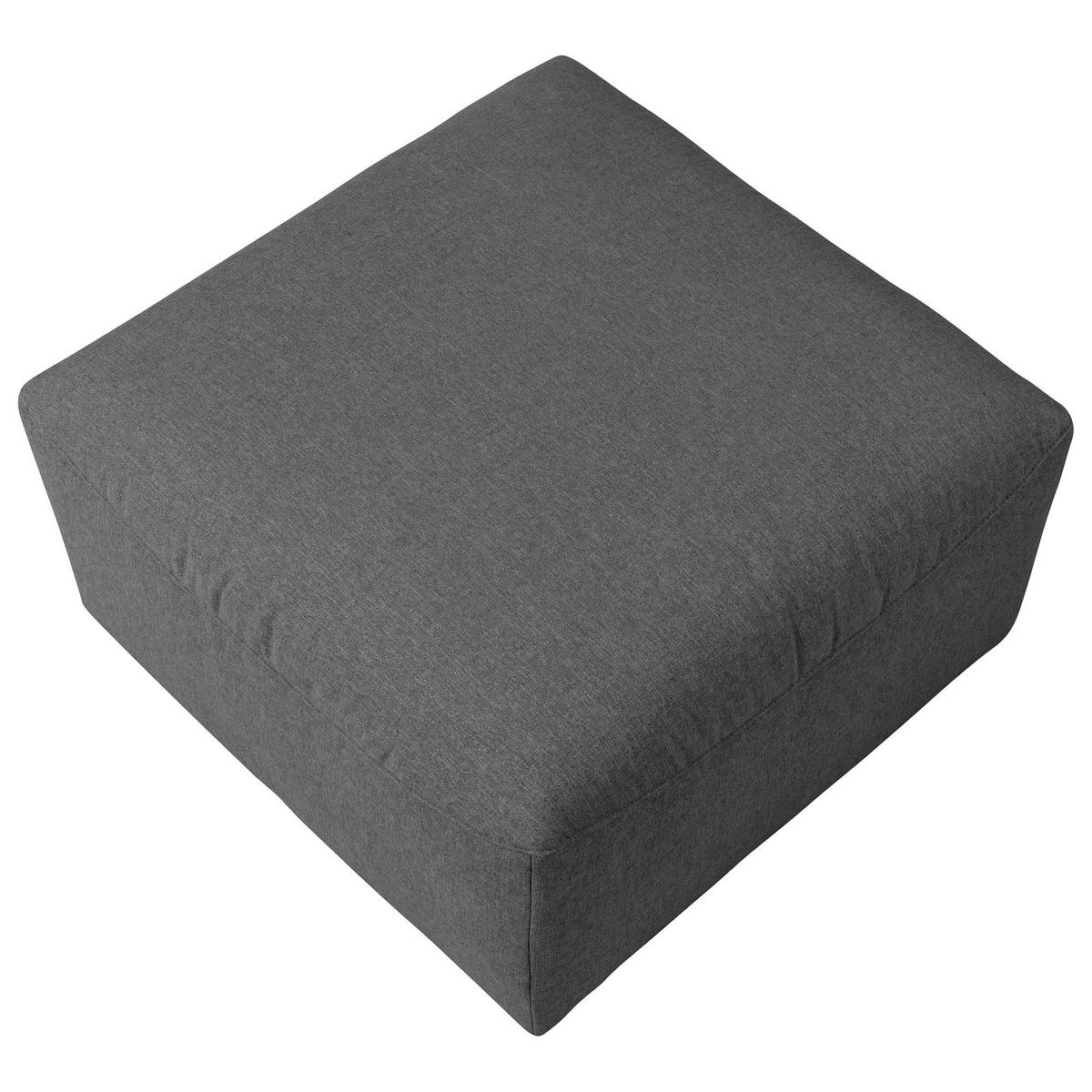 POLSTERHOCKER Kattrina Flachgewebe anthrazit - Anthrazit, Kunststoff (75/45/75cm) - 58aufmkessel