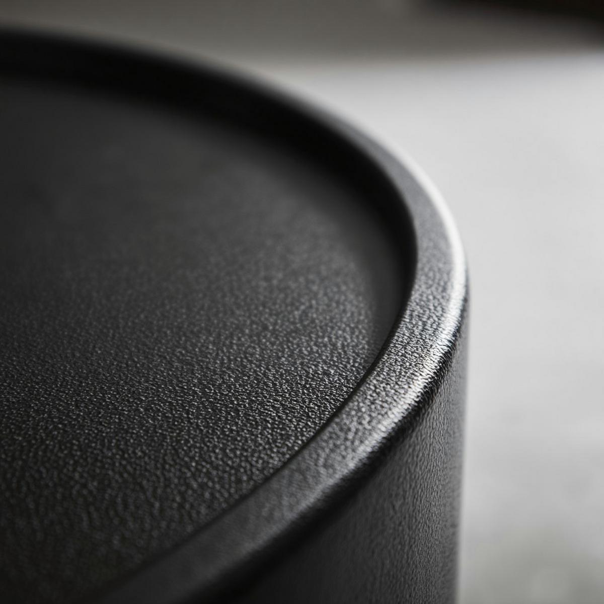 COUCHTISCH Schwarz Metall, Pilz-Design, Maße 60x60x36 cm - Schwarz, Metall (60/60/36cm) - KADIMA DESIGN