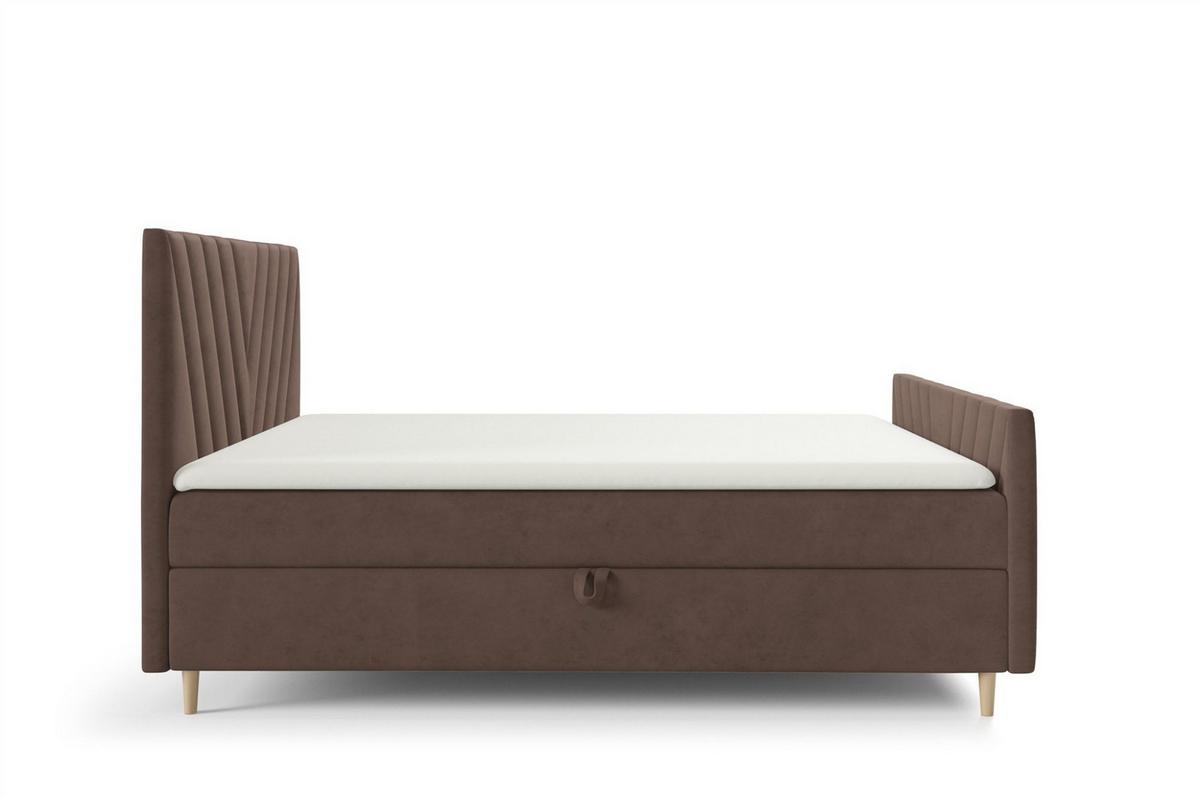 BOXBETT Carlito Premium - Braun, Holzwerkstoff/Textil (120/200cm) - Fun Möbel