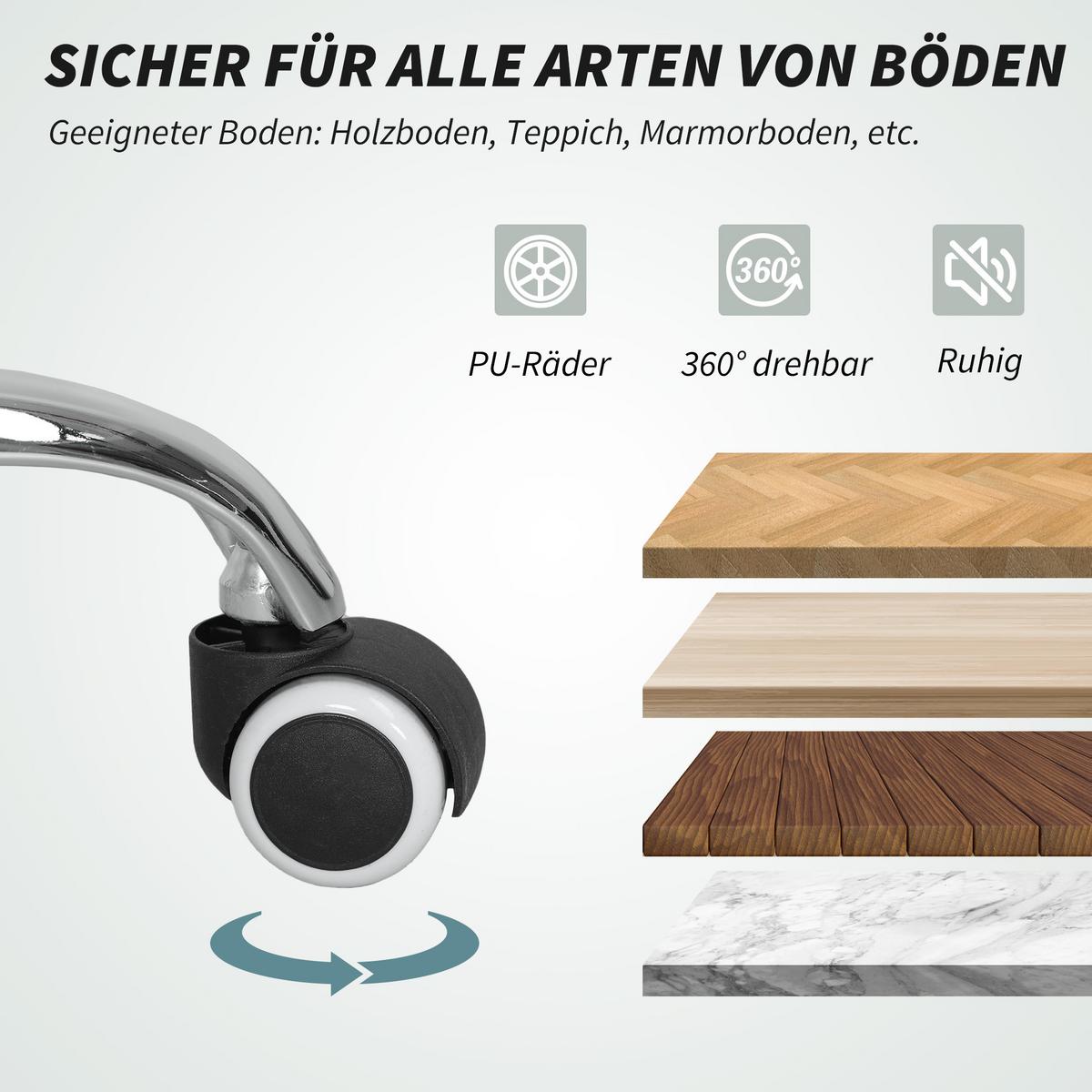 MASSAGE-BÜROSTUHL, Schreibtischstuhl mit Heizfunktion, Fußstütze, Schwarz - Schwarz, Kunststoff (70/118/64cm) - Vinsetto