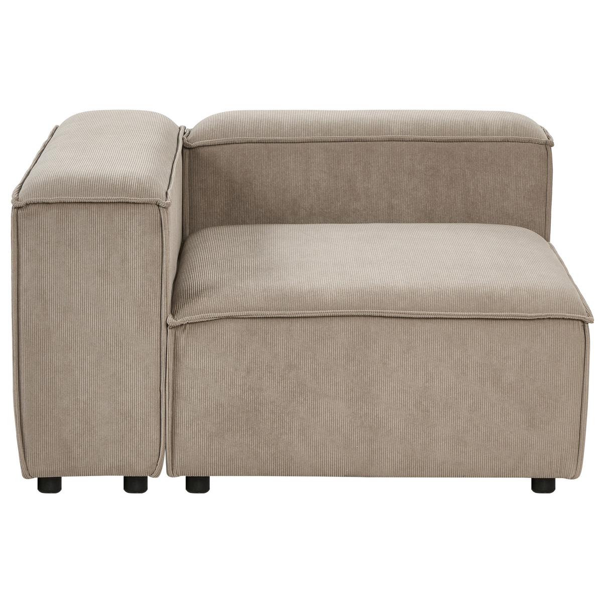 3-SITZER-MODULSOFA Hellbraun Cord Ardal - Hellbraun, Textil (328/68/120cm) - Beliani