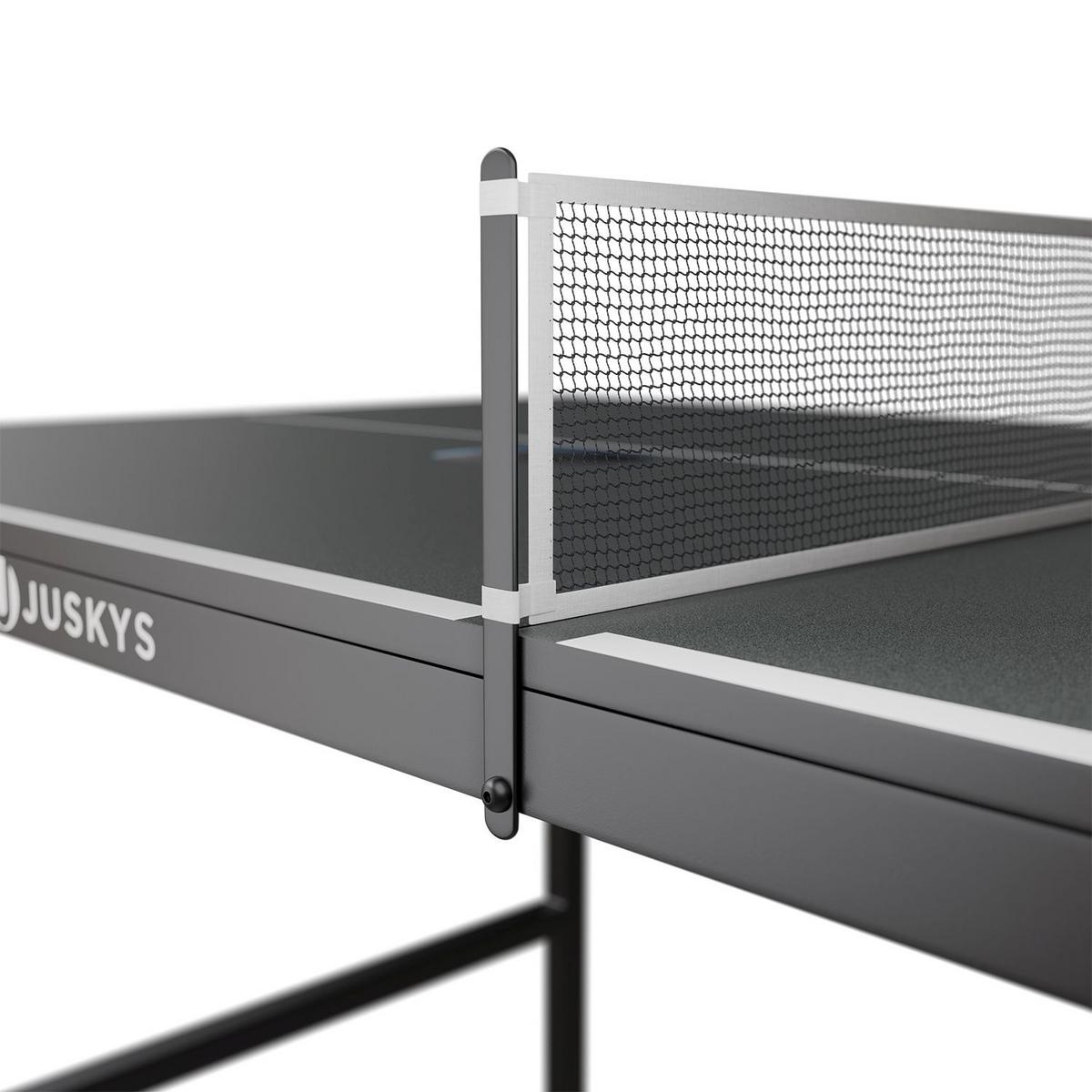 TISCHTENNISPLATTE Flexi platzsparend klappbar - Schwarz, Holz (71/83/71cm) - Juskys