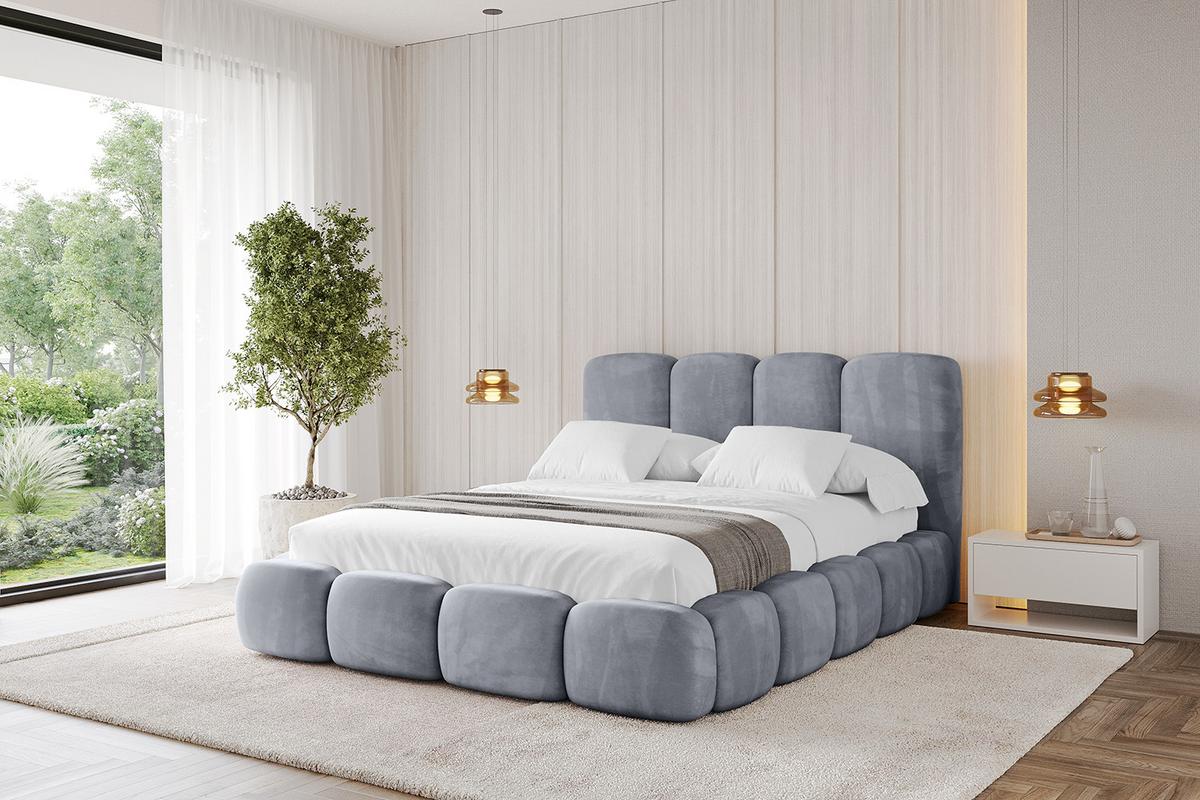 POLSTERBETT mit Bettkasten und Lattenrost, Boxbett ohne Matratze - KALA 120x200 Grau - Grau, Holzwerkstoff/Textil (120/200cm) - ALTDECOR