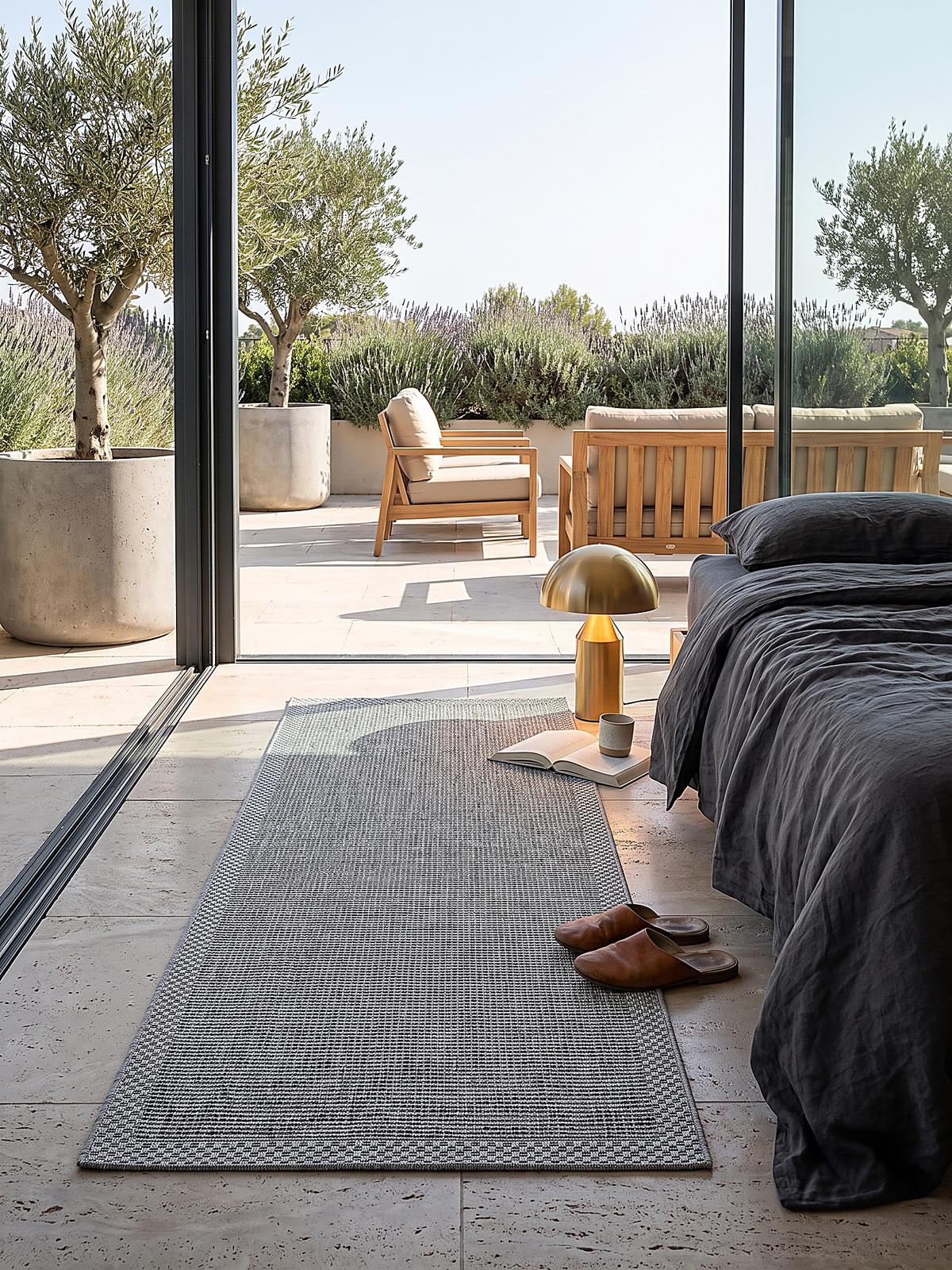 TEPPICHLÄUFER Uni ESERA Polypropylen Grau 67 x 180 cm - Grau, Textil (67/180cm) - KADIMA DESIGN