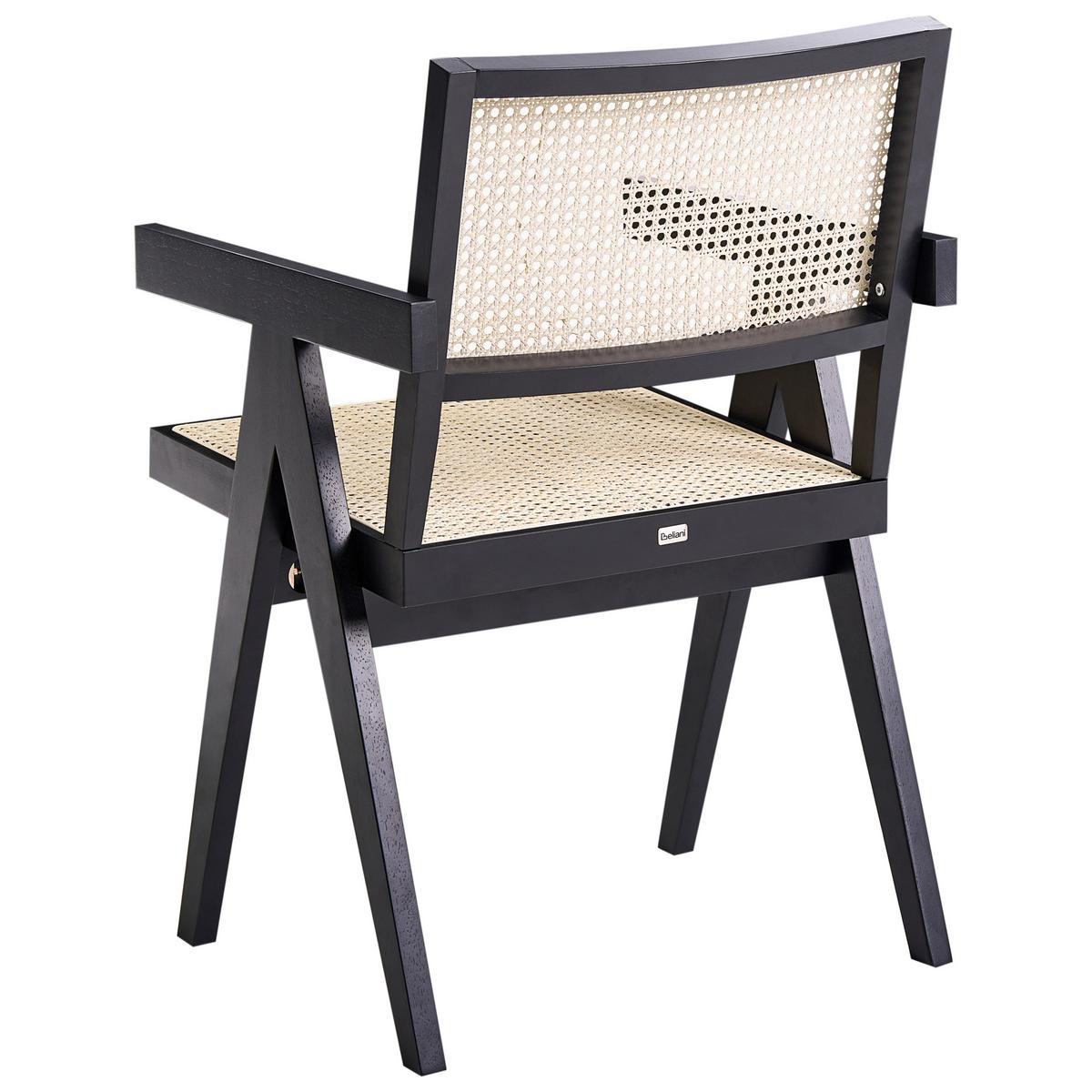 ESSZIMMERSTUHL Holz Schwarz Westbrook - Naturfarben, Holz (55/85/58cm) - Beliani