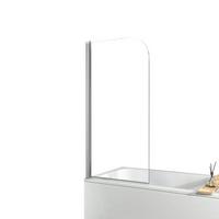 DUSCHWAND für Badewannen mit Schwenkfunktion Leicht zu Reinigen 70/140 cm - Transparent, Glas (70/140cm) - EMKE