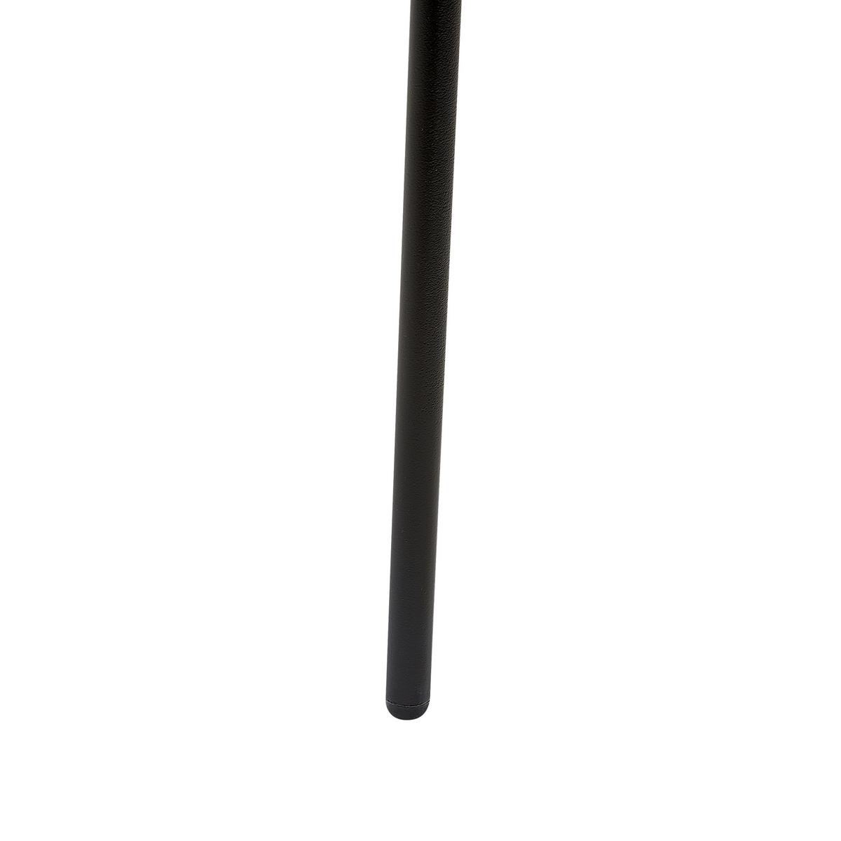 BARSTUHL 2er-Set Bouclé weiß/schwarz Luana - Schwarz/Weiß, Textil (52/116/48cm) - Beliani