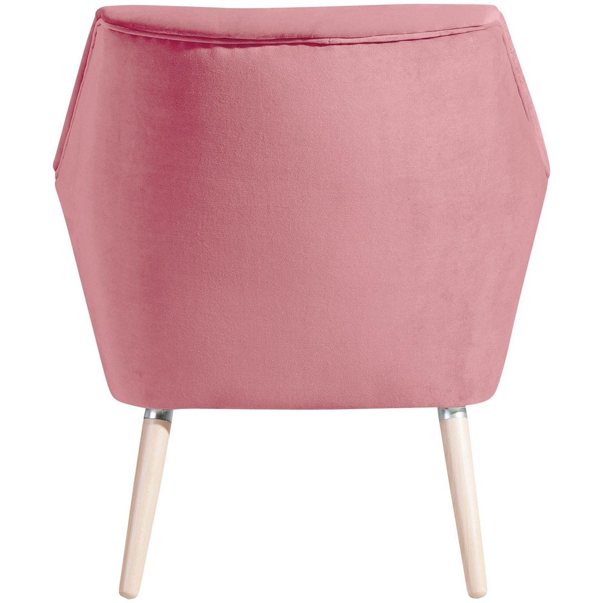 SESSEL Kachka Bezug Samtvelour Buche natur / rosé - Buchefarben/Rosa, Kunststoff (71/81/67cm) - 58aufmkessel