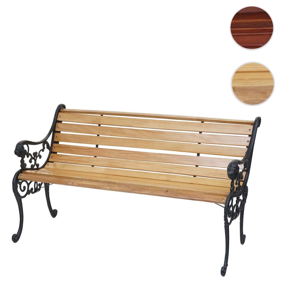 GARTENBANK Schwarz, Braun - Schwarz/Braun, Holz (125/72/37cm) - MCW