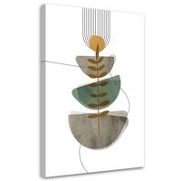 WANDBILD geometrische abstraktion boho - Beige, Textil (40/60cm) - Feeby