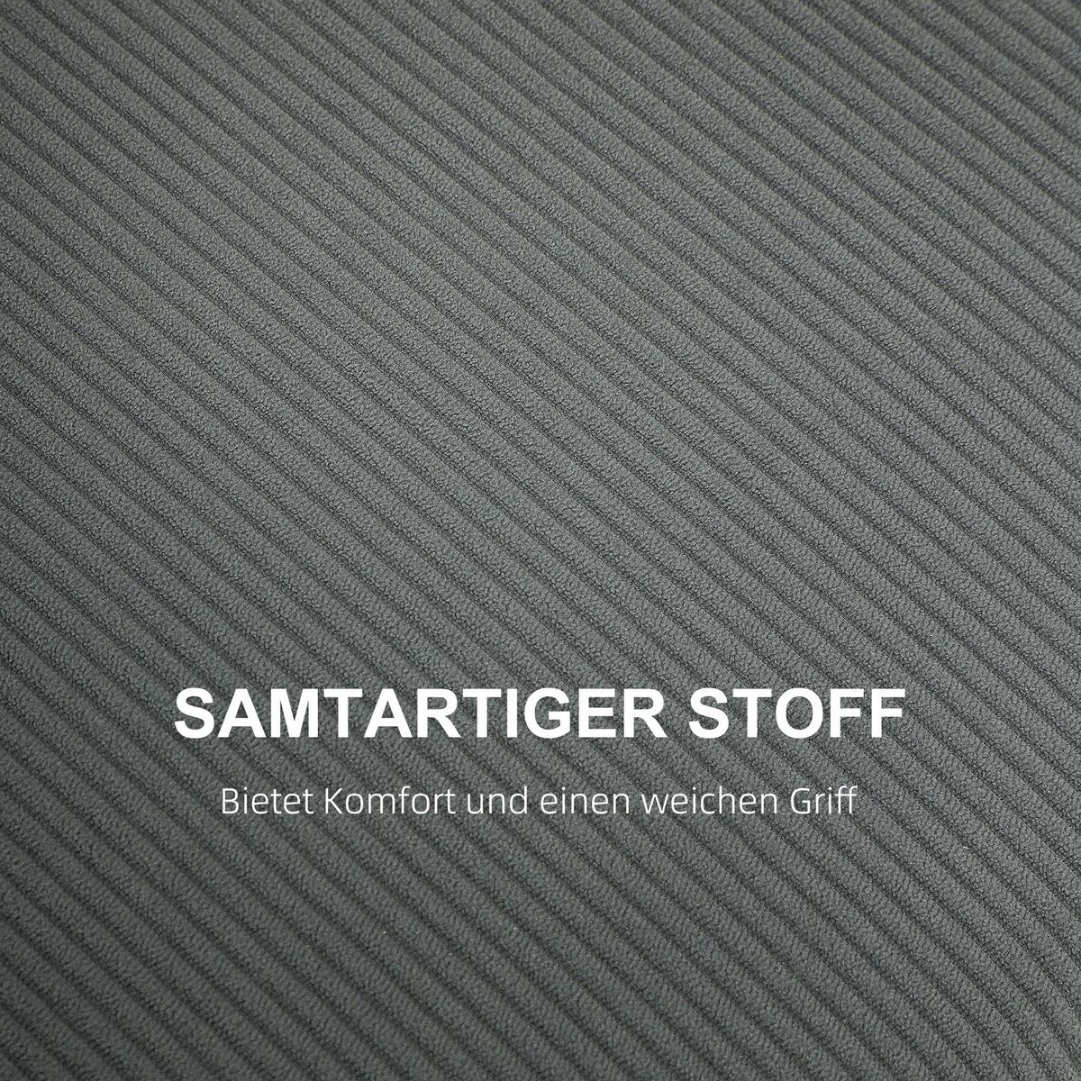 ZWEISITZER Sofa mit 2 Kissen Polstersofa mit 54cm extra tiefen Sitzen Dunkelgrau - Dunkelgrau/Eukalyptusholzfarben, Holz/Textil (75/78/145cm) - HOMCOM