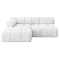 ECKSOFA modulares Sofa Razon-L1 - 190x160x70 cm Weiß Bouclé - Weiß, Holzwerkstoff/Textil (190/160cm) - ALTDECOR