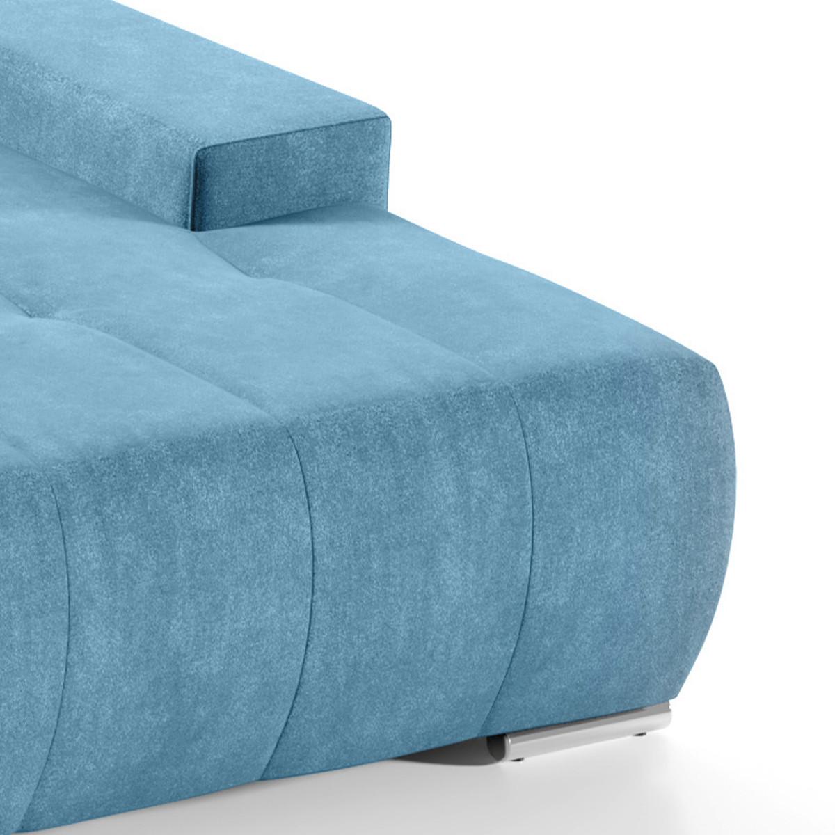 ECKSOFA Jonas 4 Sitzplätze Blau - Blau, Holzwerkstoff (265/185cm) - Petits-meubles