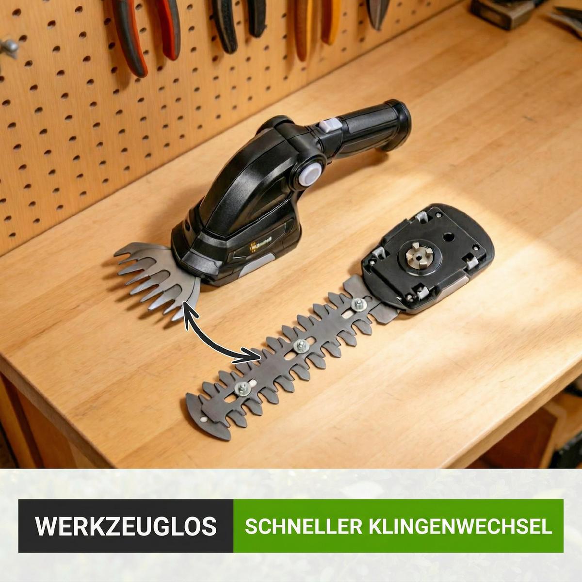 HECKENSCHERE ABS 65Mn Schwarz - Schwarz, Kunststoff (8.5/12/47cm) - Outsunny