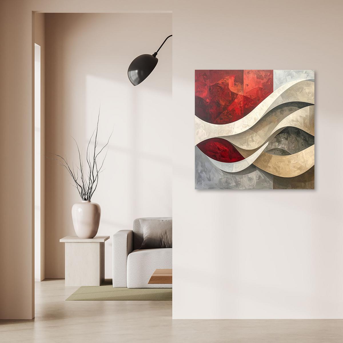LEINWANDBILD 3D und geometrisch 60x60cm - Multicolor, Textil (60/60cm) - Feeby