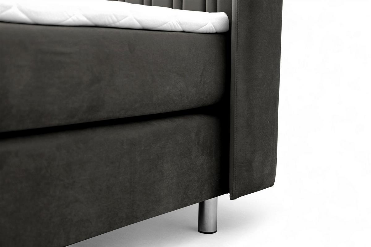 BOXSPRINGBETT Agnus - Schwarz, Holzwerkstoff/Textil (140/200cm) - Fun Möbel