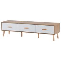 TV-MÖBEL Heller Holzoptik 150/35/39 cm - Grau, Holzwerkstoff (35/39/150cm) - Urban Meuble