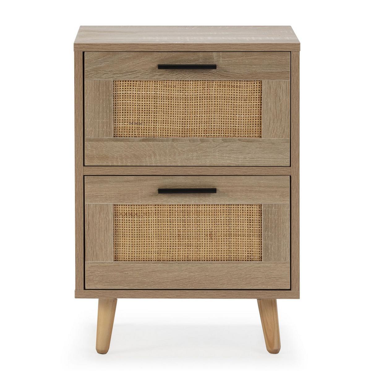 NACHTTISCH Dalia 2 Schubladen - Eichefarben, Holz/Holzwerkstoff (40/56/34cm) - VS Venta-stock