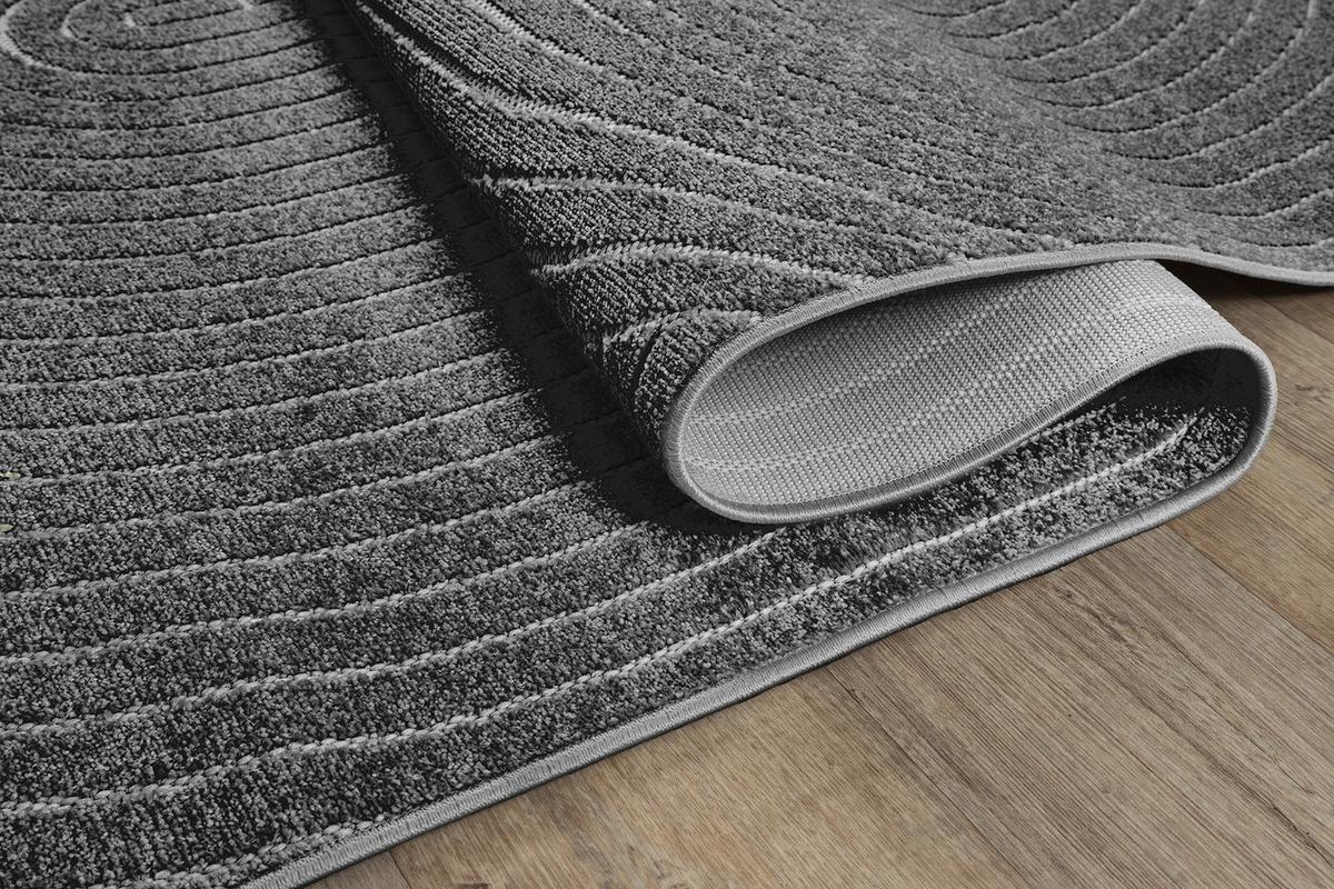 TEPPICH Outdoor Geometrisch MEZEN Polypropylen Anthrazit 120 x 160 cm - Anthrazit, Textil (120/160cm) - KADIMA DESIGN