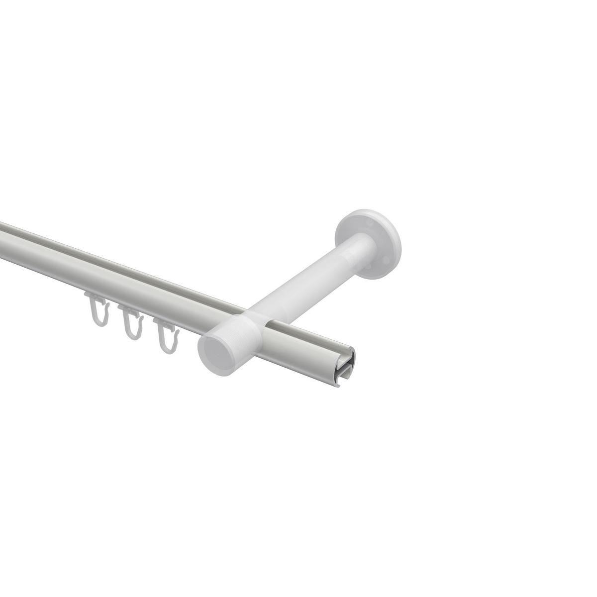 GARDINENSTANGE INNENLAUF Prestige Mavell 140 cm, 1-läufig, 20 mm Ø Weiß - Chromfarben/Weiß, Metall (140cm) - INTERDECO