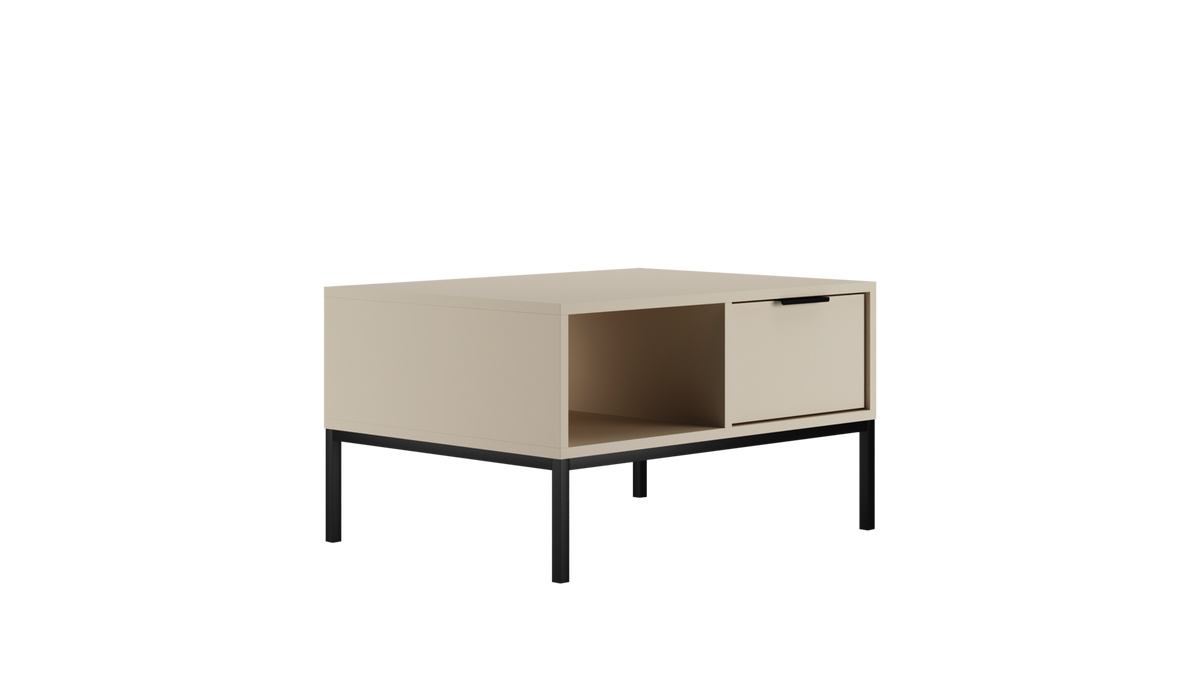 COUCHTISCH Austin 60/45/80 - Kaschmir/Schwarz, Holzwerkstoff (80/60/45cm) - RAUMHIRSCH FURNITURE