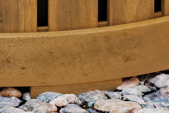 Hochbett Echtholz Akazie Füsse leicht erhöht