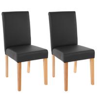 ESSZIMMERSTUHL Schwarz 2er-Set - Schwarz, Textil (43/90/56cm) - MCW