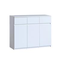 KOMMODE KRYOS 120/94/40cm mit 3 Schubladen 3 Türen Weiß - Weiß, Holzwerkstoff (120/94/40cm) - MASSENO