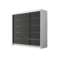SCHIEBETÜRENSCHRANK Evo VII - Goldfarben/Multicolor, Holzwerkstoff/Metall (200/215/58cm) - MIRJAN24