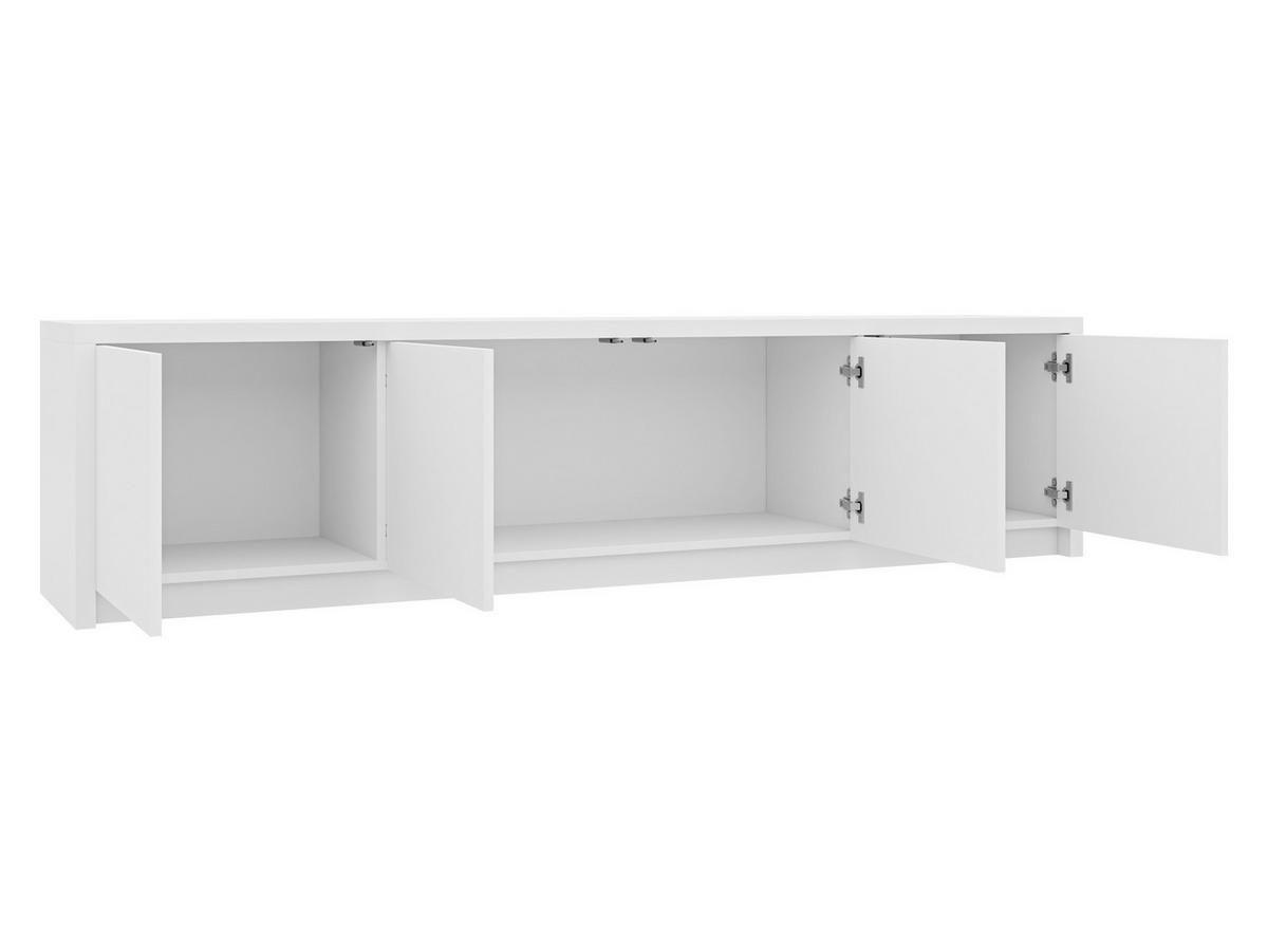 TV-LOWBOARD Solid 4D - Dunkelbraun/Schwarz, Holzwerkstoff/Kunststoff (198/51/40cm) - MIRJAN24