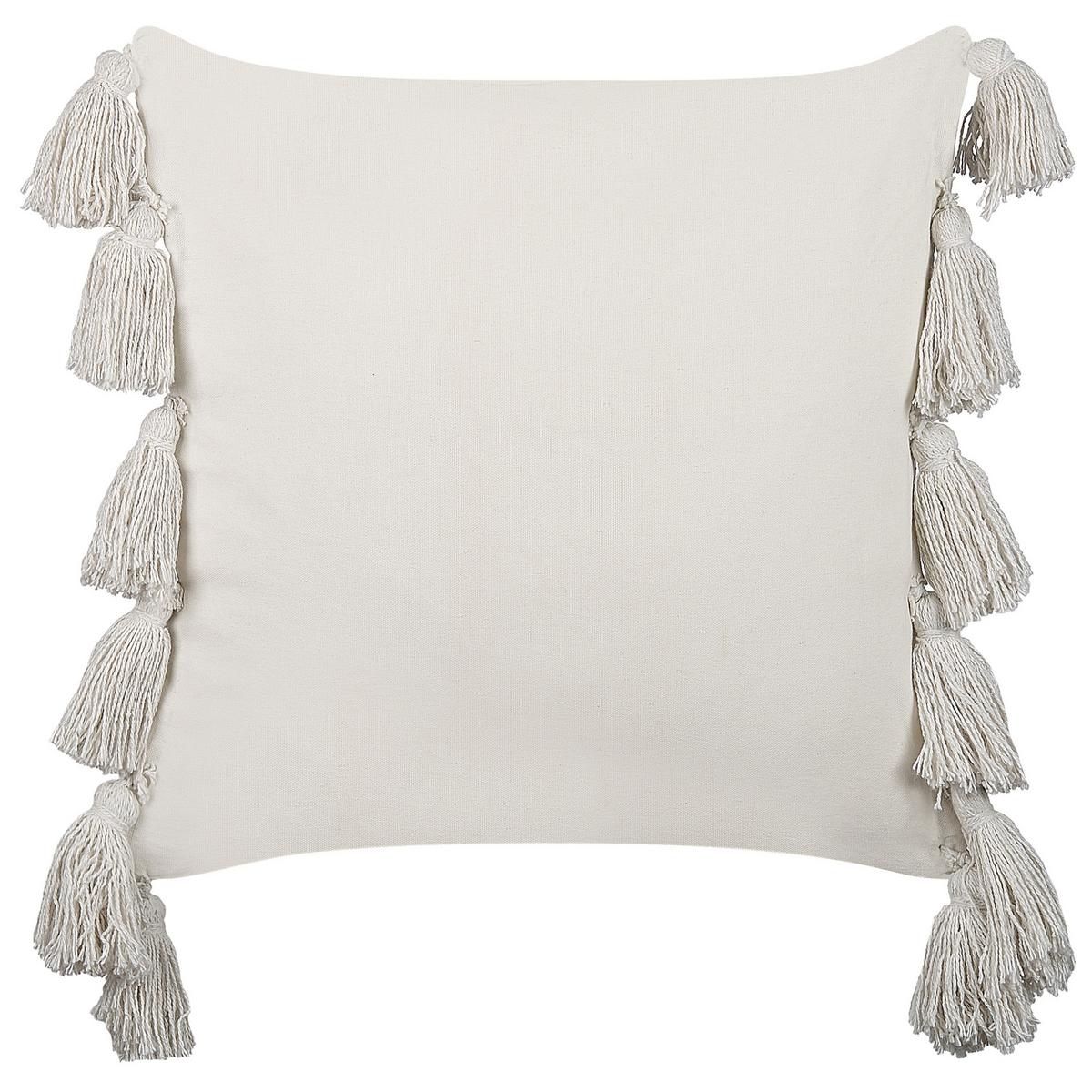 DEKOKISSEN Cremeweiß 45/45 cm Rochea - Ecru, Naturmaterialien/Textil (45/45cm) - Beliani