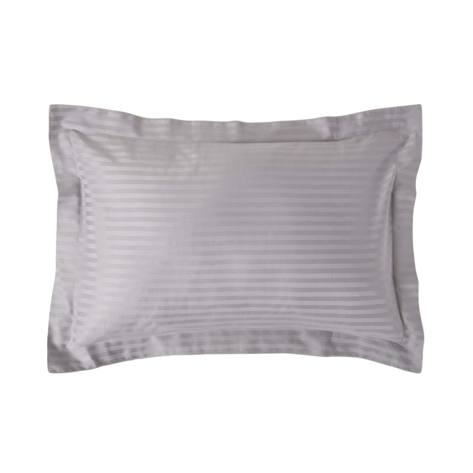 KISSENBEZUG Damast mit Stehsaum, Fadendichte 330 - Grau, Textil (48/74cm) - Homescapes