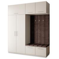 GARDEROBENSCHRANK REMA 200/240/60 cm Modern Garderobe-Set Kaschmir - Kaschmir/Braun, Holzwerkstoff (200/240/60cm) - MASSENO