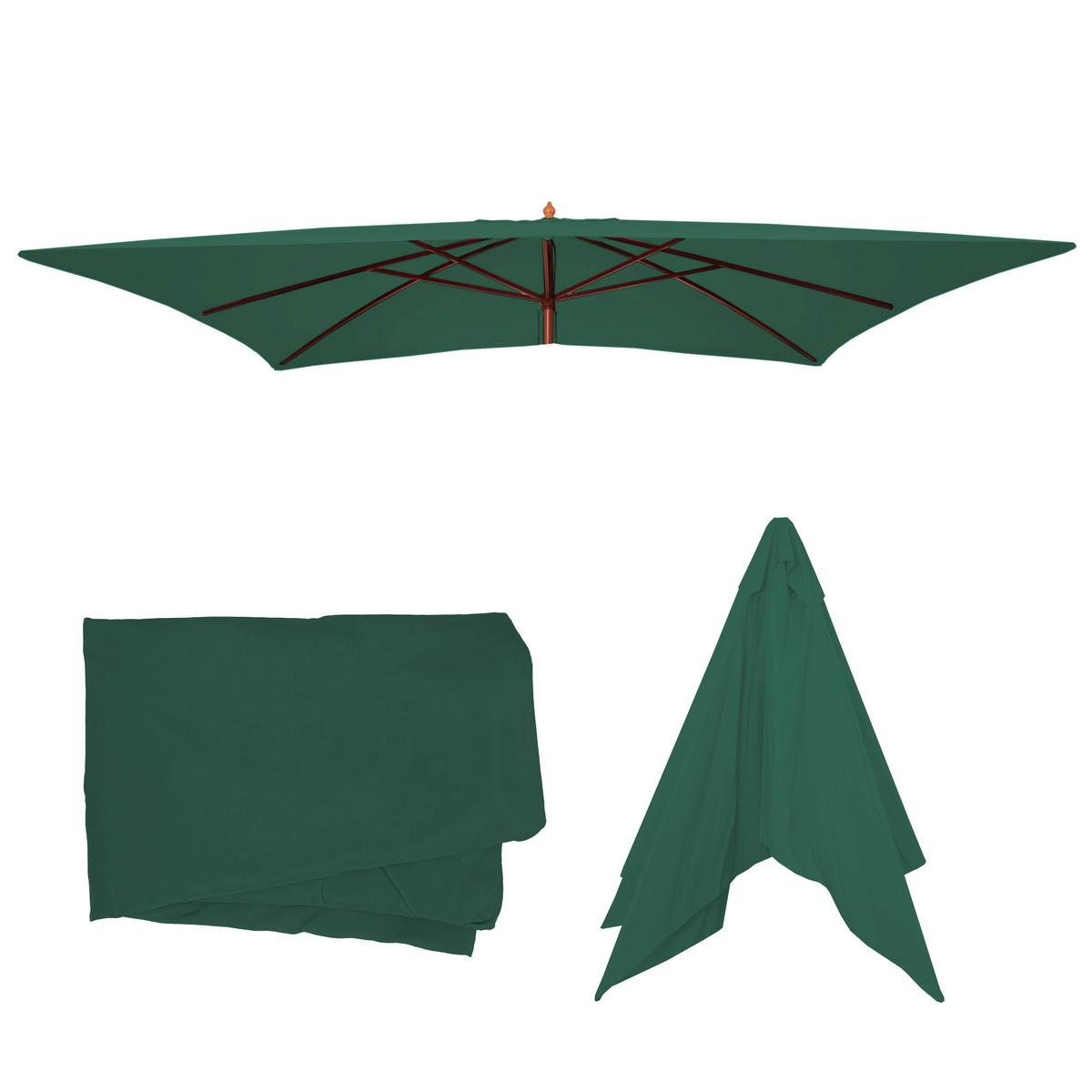 ERSATZ-BEZUG FÜR SCHIRM Grün - Grün, Textil (390/290cm) - MCW