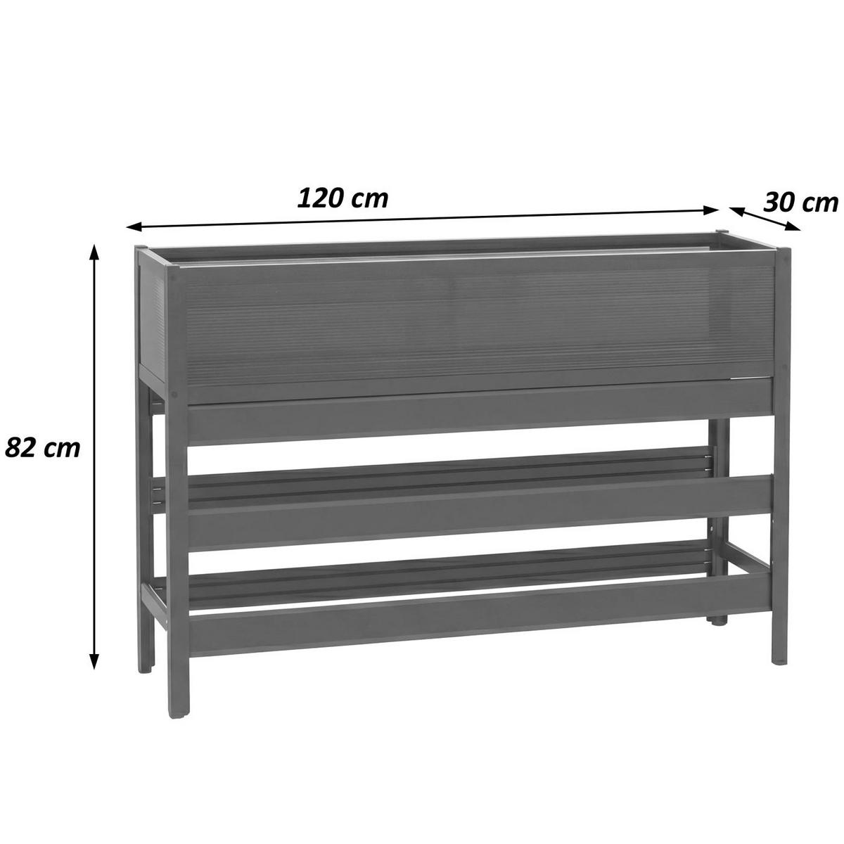 HOCHBEET Weiß - Weiß, Metall (120/82/30cm) - MCW